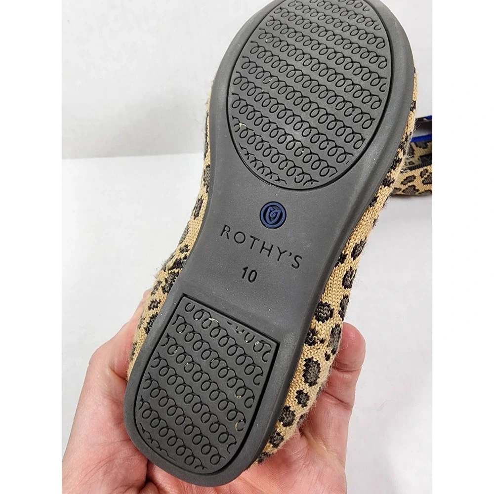 Rothys Kids Size 10 Leopard Loafer Girls Shoes Flats Spotted‎ Slip On Round Toe